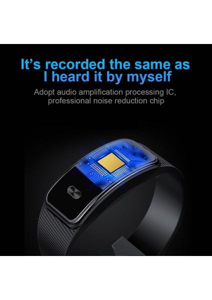Profesyonel Giyilebilir Bileklik Akıllı Bilezik Sesle Aktifleştirilen USB Kalem 8 GB Izle Dijital Ses Kaydedici Bilezik Dersler Için Mp3 Çalar Dijital Kaydedici