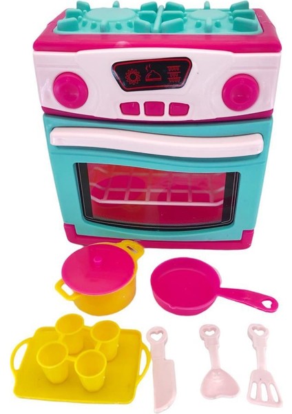 Kutulu Ocaklı Mini Fırın Pembe Evcilik Mutfak Oyun Seti fiyatları