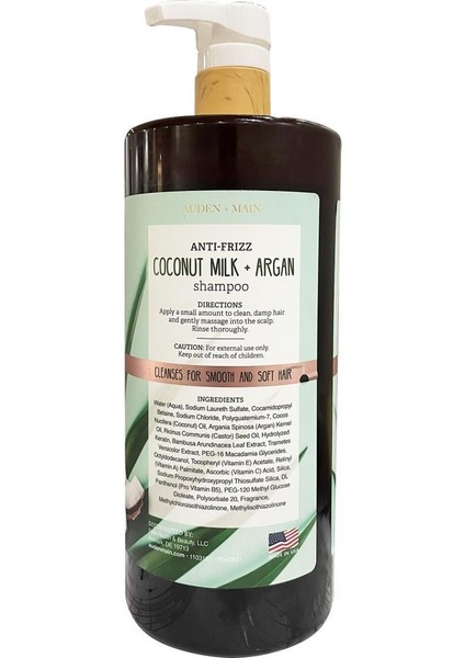 Auden Main Coconut Milk Argan Kabarma Karşıtı Şampuan 960ML