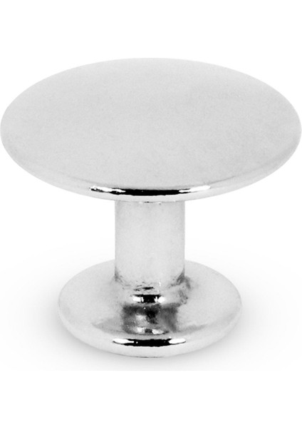 Düğme Çekmece Dolap Kapak Kulpu Kulbu Krom Metal Daire Kulp