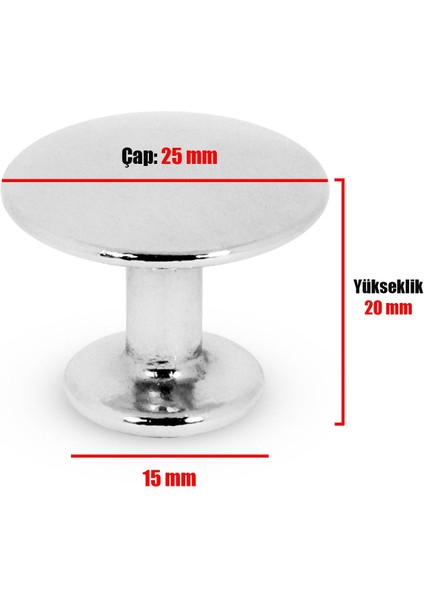 Düğme Çekmece Dolap Kapak Kulpu Kulbu Krom Metal Daire Kulp modelleri