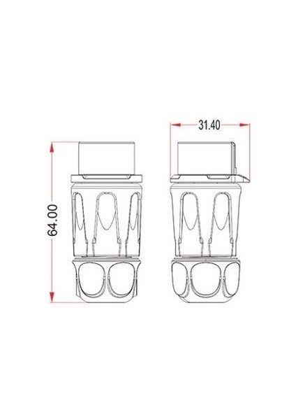 LP-20-J03PP-01-001 3-Pin Su Geçirmez Konnektör - Dişi