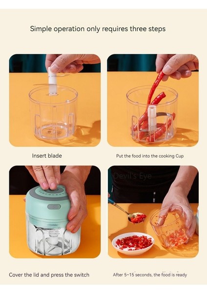 100 ml Mini Kablosuz Elektrikli El Blender (Yurt Dışından)