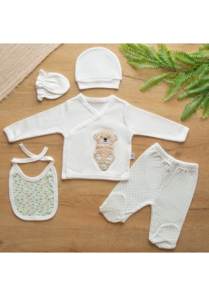 Sarebaby Anne Eli Serisi Unisex Organik Hastane Çıkışı 5'li Set
