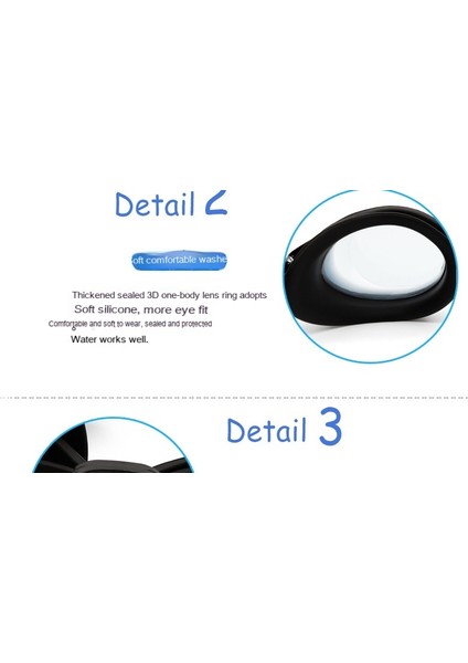 Yetişkin Hd Suya Dayanıklı Buğu Önleyici Silikon Yüzme Gözlükleri (Yurt Dışından) fırsatları