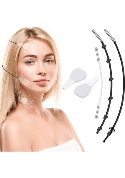 Yüz Cilt Kaş Gerdirme Boyun Germe Bandı 40 Adet Gizleyici Gizli Bantlar