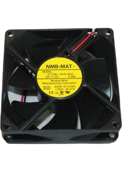 Nbm-Mat 3110KL-04W-B50, 80X80X25MM 12VDC 0.30A 2 Kablolu Fan