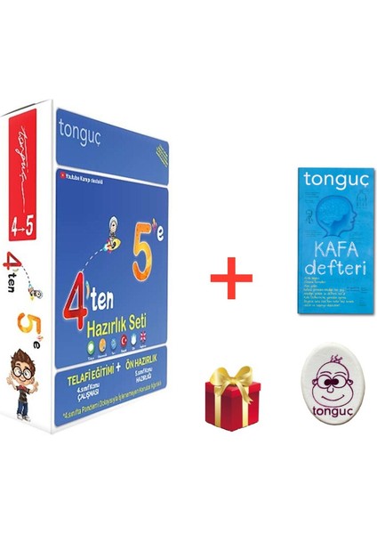 4'ten 5'e Hazırlık Seti - Tonguç Kafa Defteri ve Silgi