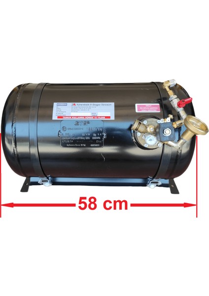 Karavan Lpg Tankı Yatay 40 Litre Kollektörlü modelleri