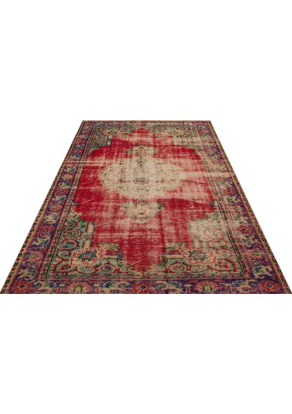 Eskitme Vintage El Dokuma Halı 169 x 253 cm 9124