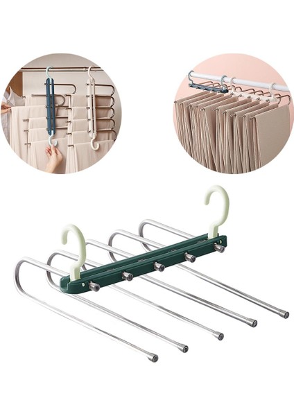 Pantolon Askısı 5 Katman Pantolonları Kot Pantolon Için Raf Organizatörü (Yurt Dışından) modelleri