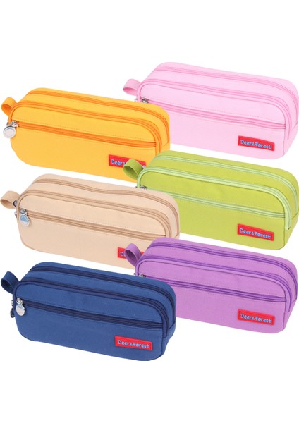 Moda Büyük Kapasiteli Kalem Çantası Fermuar Tükenmez Kalem Kalem Kutusu