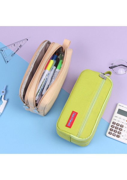 Moda Büyük Kapasiteli Kalem Çantası Fermuar Tükenmez Kalem Kalem Kutusu indirimleri