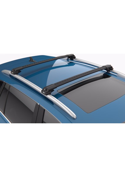 Air-1 Black Kit, Kia Stonic Tavan Taşıyıcı Portbagaj, Bisiklet ve Kayak Taşıyıcı Ara Atkı Seti, Siyah