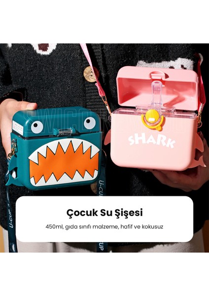 Sevimli Köpekbalığı Modeli Çocuk Su Şişesi 450ML (Yurt Dışından) indirimleri