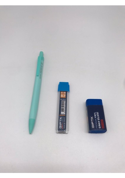Pastel-X 0.7 Versatil Kalem + Gıpta 0.7 2b 60MM Uc + Gıpta Premium Mavi Sınav Silgisi