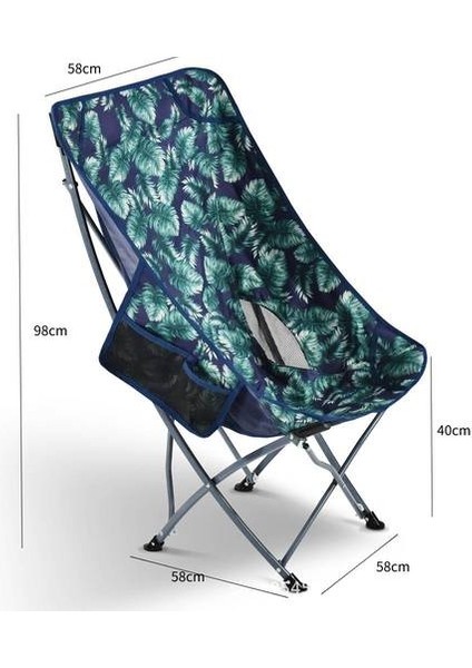 Yüksek Backrest Ücretsiz Kurulum Açık Hava Balıkçı Sandalyesi, Katlanır Oxford Kumaş Taşınabilir (Yurt Dışından)