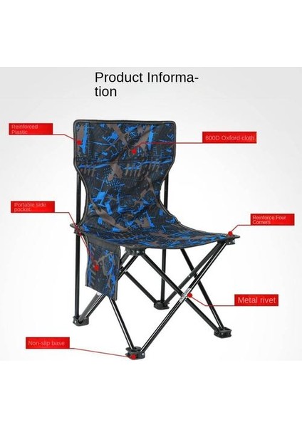 Küçük Kamp Seyahat Hafif Katlanır Sandalye, Açık Mekan Taşınabilir Backrest (Yurt Dışından)