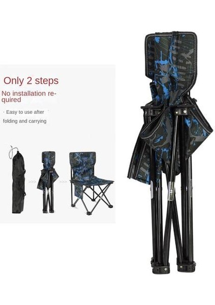 Küçük Kamp Seyahat Hafif Katlanır Sandalye, Açık Mekan Taşınabilir Backrest (Yurt Dışından)