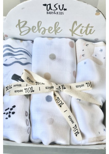 Pastel Mix&match 3'lü Organik Bambu Pamuk Müslin Memphis-Dot-Sleepy fiyatları