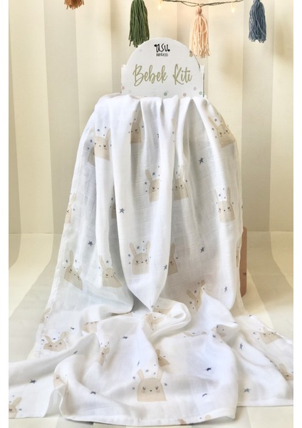 Pastel Mix&match 3'lü Organik Bambu Pamuk Müslin Memphis-Dot-Sleepy indirimleri