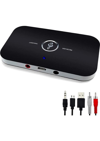 Polham 2in1 Tv Pc Hoparlör Için Ses Iletme ve Ses Alıcı Receiver Transmitter Adaptör Bataryalı