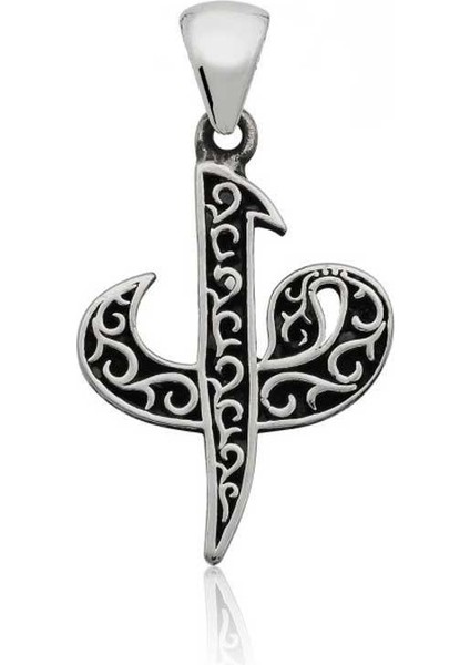 Elif Vav Tasarımlı 925 Ayar Gümüş Kolye Ucu