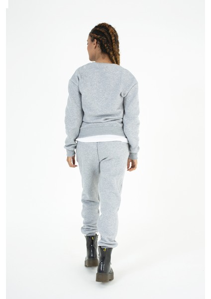 Unisex Bisiklet Yaka Oversize Sweatshirt