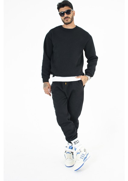 Unisex Bisiklet Yaka Oversize Sweatshirt