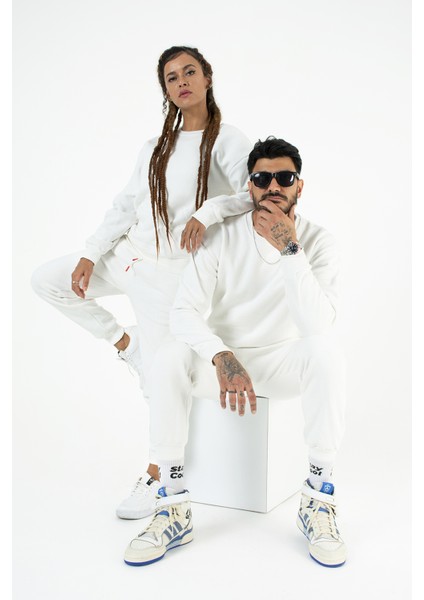 Unisex Bisiklet Yaka Oversize Sweatshirt fırsatları