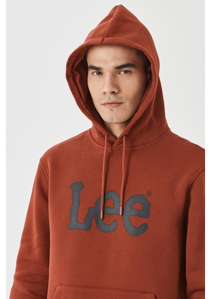 L212021810 Erkek Kiremit Kapüşonlu Sweatshirt fiyatları