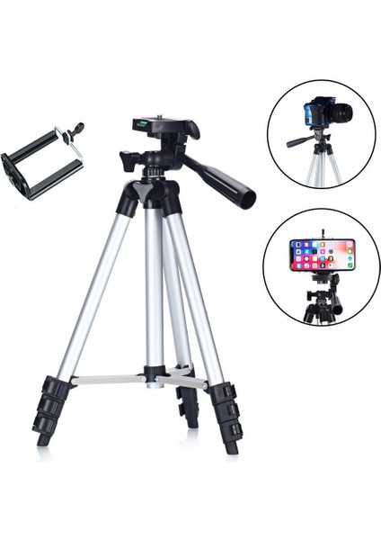 105 cm Telefon Kamera Tutucu Tripod Katlanabilir Ayak Ahtapot Fotoğraf Video (Telefon Tutuculu)