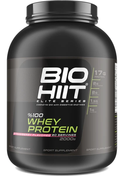 Whey Protein Tozu 2000 gr 80 Servis - Çilek Aromalı