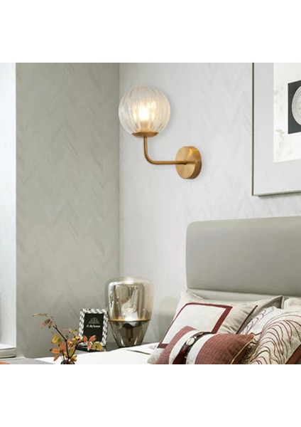 Kapalı Duvar Lambası, Yaratıcı Modern Minimalist Tarzı, 6101 Çizgiler ve Temizle Işık Cam Abajur (Yurt Dışından)