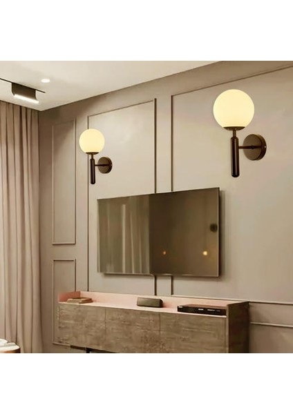 Kapalı Duvar Lambası, Yaratıcı Modern Minimalist Tarzı, 6102 Sütlü Beyaz Cam Abajur (Yurt Dışından) fırsatları