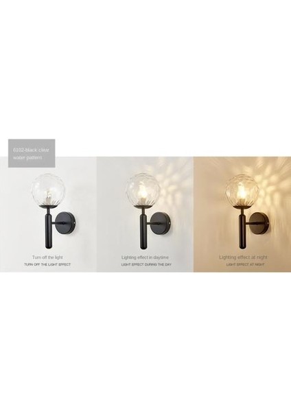 Kapalı Duvar Lambası, Yaratıcı Modern Minimalist Tarzı, 6102 Su Dalgaları ve Temizle Işık Cam Abajur (Yurt Dışından)