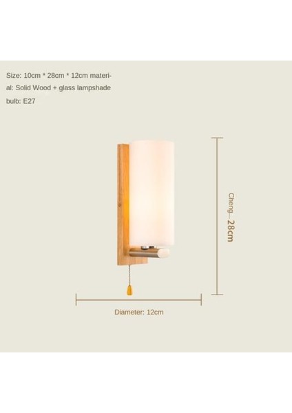 Iç Katı Ahşap Duvar Lambası, Yaratıcı Basit Modern Stil, 5023 (Yurt Dışından)