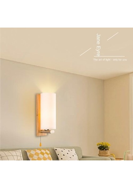 Iç Katı Ahşap Duvar Lambası, Yaratıcı Basit Modern Stil, 5023 (Yurt Dışından)