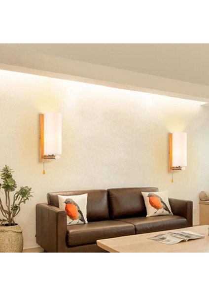 Iç Katı Ahşap Duvar Lambası, Yaratıcı Basit Modern Stil, 5023 (Yurt Dışından)