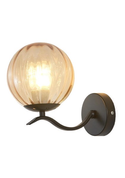 Kapalı Duvar Lambası, Yaratıcı Modern Minimalist Tarzı, 6103 Çizgiler Amber Cam Abajur (Yurt Dışından)