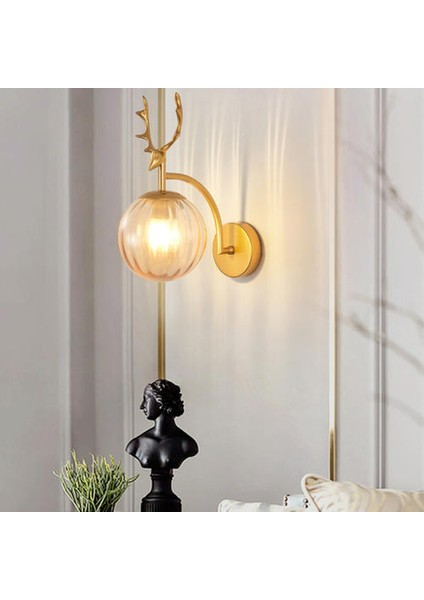Kapalı Duvar Lambası, Yaratıcı Modern Minimalist Tarzı, 6104 Çizgiler ve Amper; Amber Cam Abajur (Yurt Dışından)