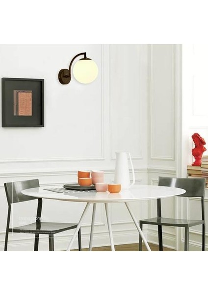 Kapalı Duvar Lambası, Yaratıcı Modern Minimalist Tarzı, 6105 Süt Beyaz Cam Abajur (Yurt Dışından) indirimleri