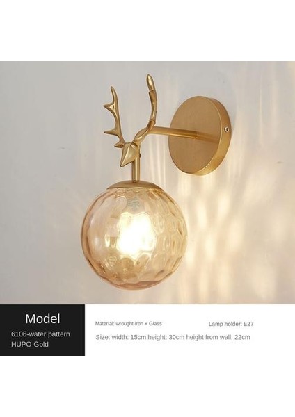 Kapalı Duvar Lambası, Yaratıcı Modern Minimalist Tarzı, 6106 Su Dalgaları ve Amper; Amber Cam Abajur (Yurt Dışından)