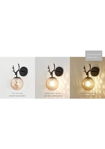 Kapalı Duvar Lambası, Yaratıcı Modern Minimalist Tarzı, 6106 Su Dalgaları ve Amper; Amber Cam Abajur (Yurt Dışından)