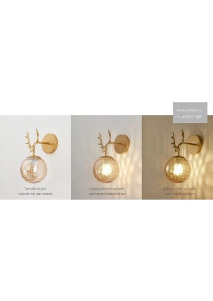 Kapalı Duvar Lambası, Yaratıcı Modern Minimalist Tarzı, 6106 Su Dalgaları ve Amper; Amber Cam Abajur (Yurt Dışından)