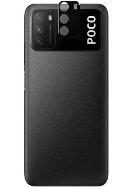 Xiaomi Poco M3 Kamera Lens Koruyucu + Ekran Kouyucu 3 Adet Nano Kırılmaz Cam