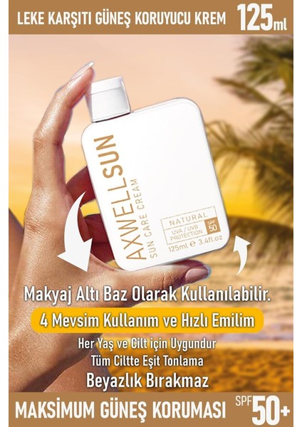 Premium Sun Care Cream - Leke Karşıtı Güneş Koruyucu Krem SPF50 125ML