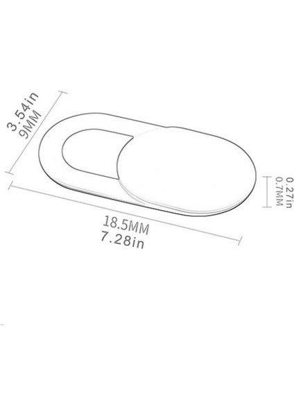 Pratik Web Kamera Kapatıcı - Ekstra Ince 0.7mm - Webcam Cover Gizliliğiniz Için Güvenli Kullanım