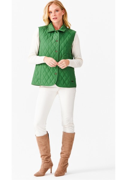 Kadın Kapitone Yelek E.yeşili indirimleri