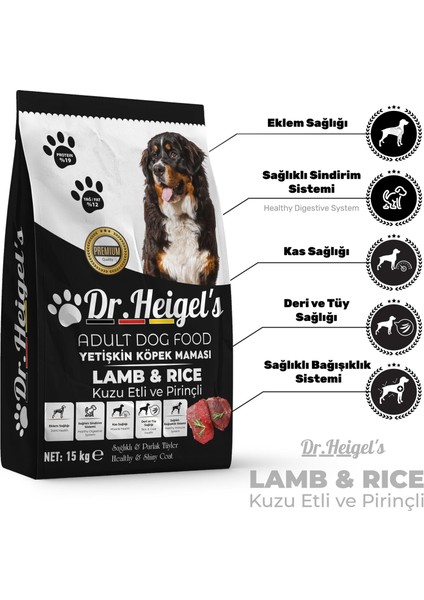 Dr. Heigel's Dr. Heigels Lamb & Rice Kuzu Etli Yetişkin Köpek Maması 15 kg